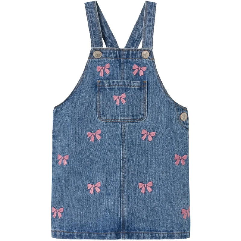 Name It Medium Blue Denim Conny Embroidery Denim Spencer Dress