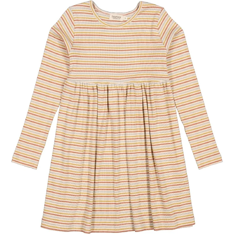 MarMar Modal Rib Autumn Stripe Mix Denka Dress