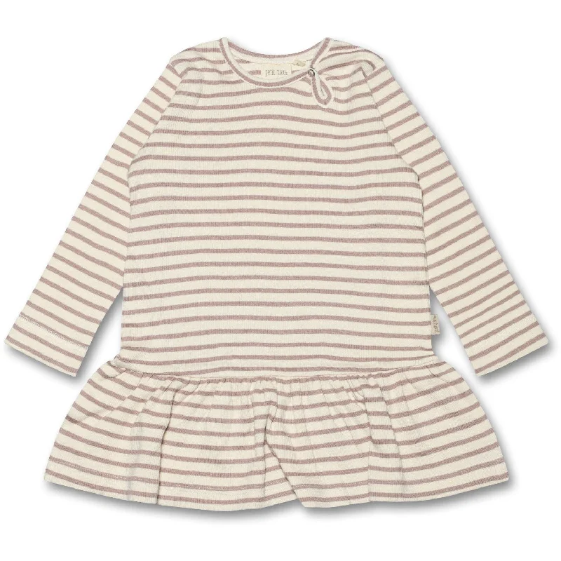 Petit Piao Rose Fawn Dress Modal Striped