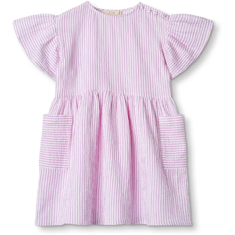 Fliink Cloud Dancer Pink Stripe Ciao Stripe Dress