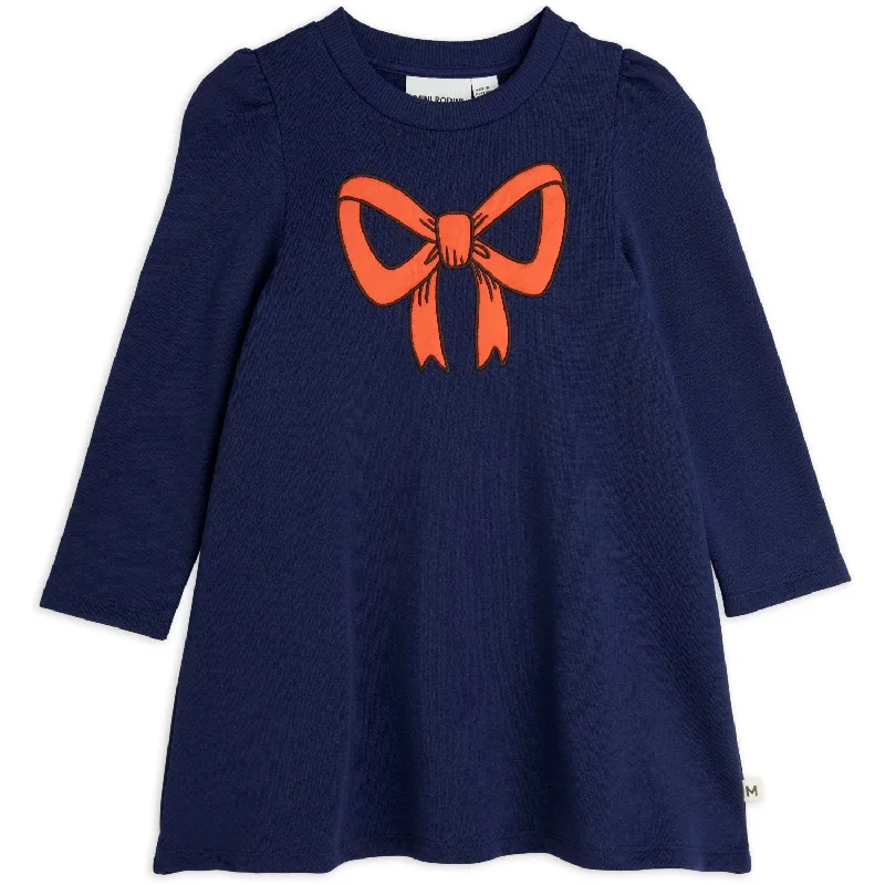 Mini Rodini Blue Bow Application Sweatdress