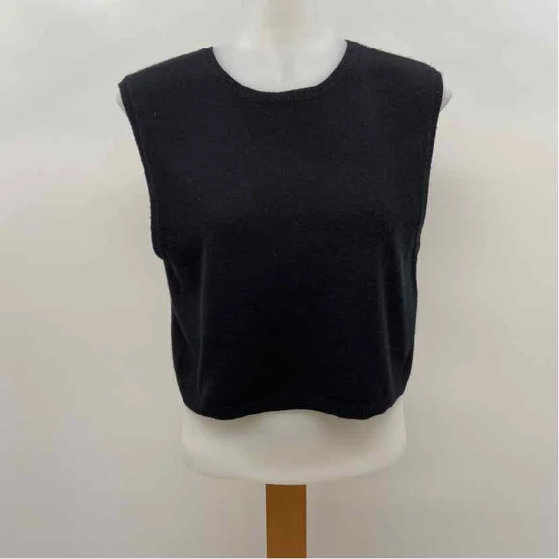 Alice & Olivia Women's Size L Black Solid Sweater