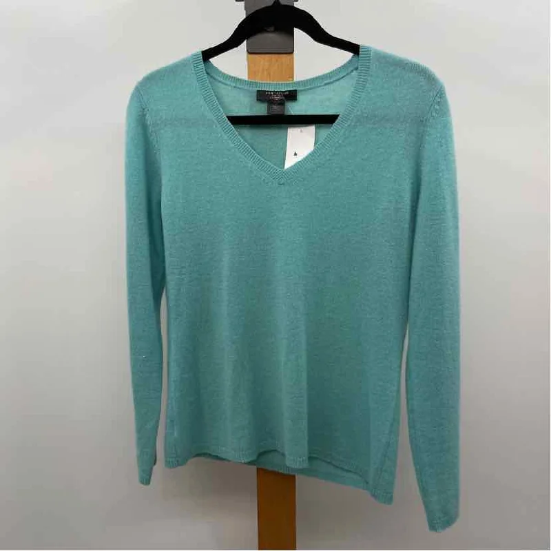 Ann Taylor Women's Size M Blue Solid Sweater