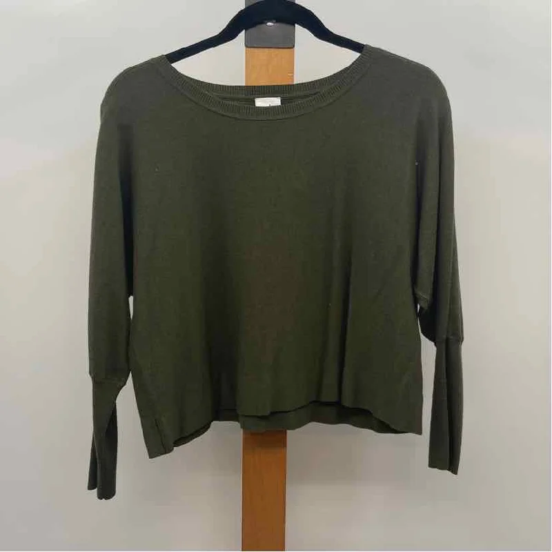 CABI Women's Size M Olive Solid Sweater