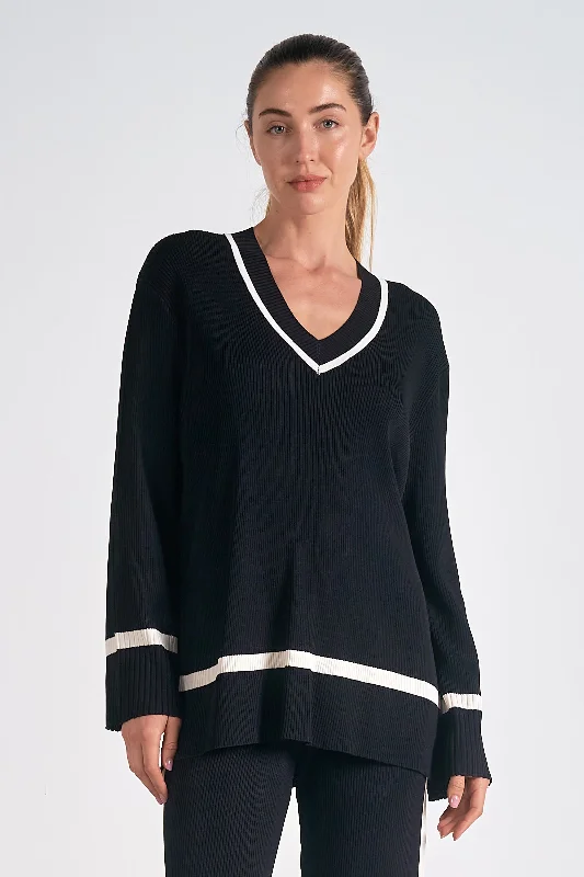 Oversize Stripe Detail Sweater