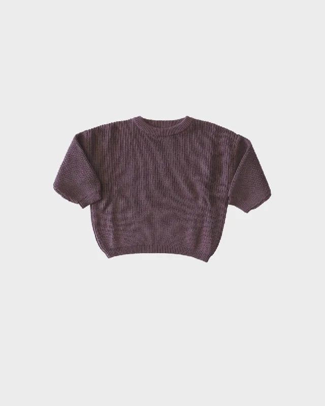 Plum Chunky Knit Sweater