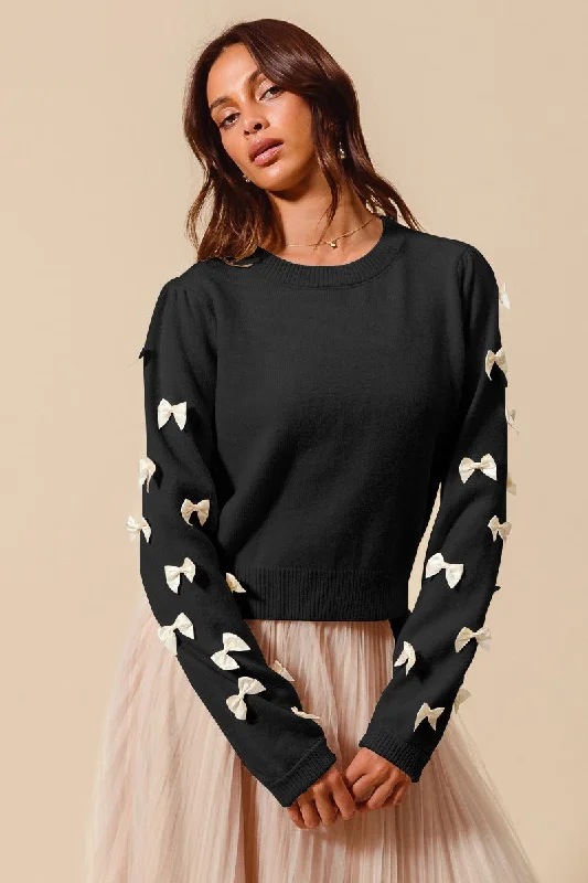 Puff Sleeve Bow Sweater