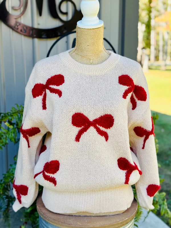 Red Bow Sweater