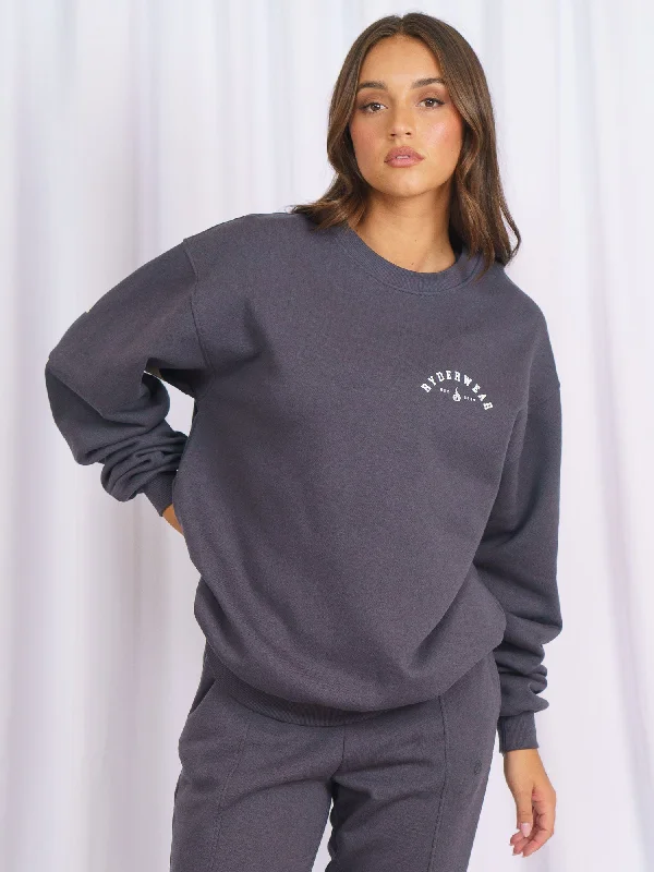 Unisex Collegiate Sweater - Charcoal