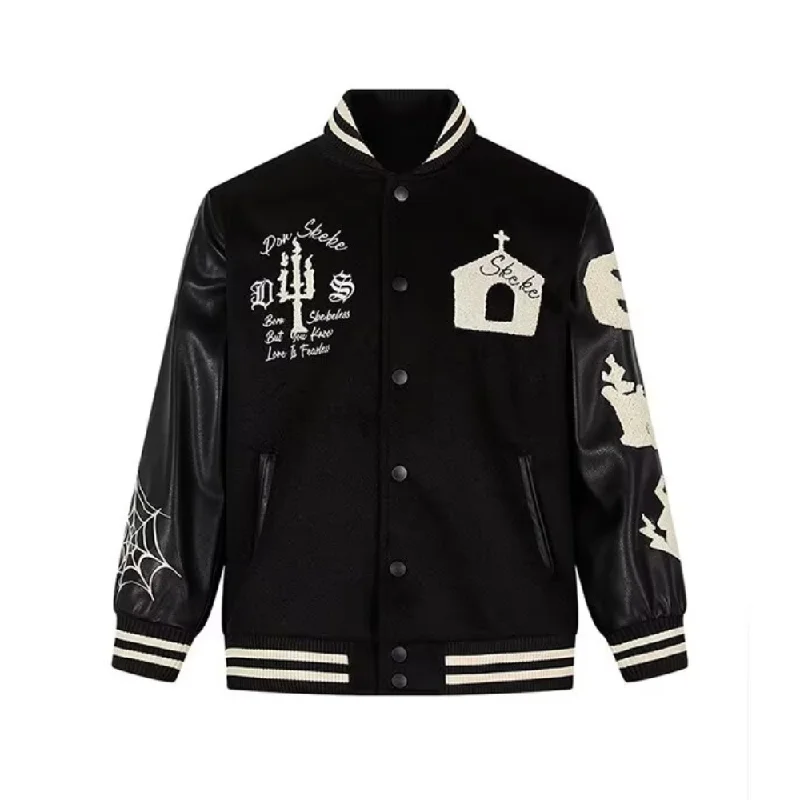 American Castle Embroidered Padded Jacket