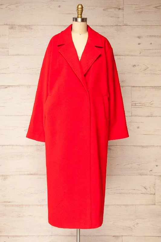 Broadway | Red Oversized Trench Coat