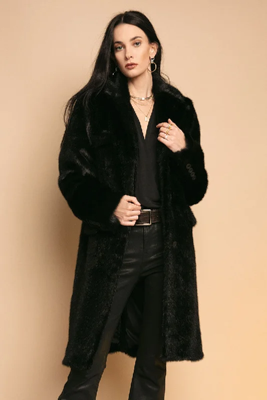 Dawson Faux Fur Coat in Black