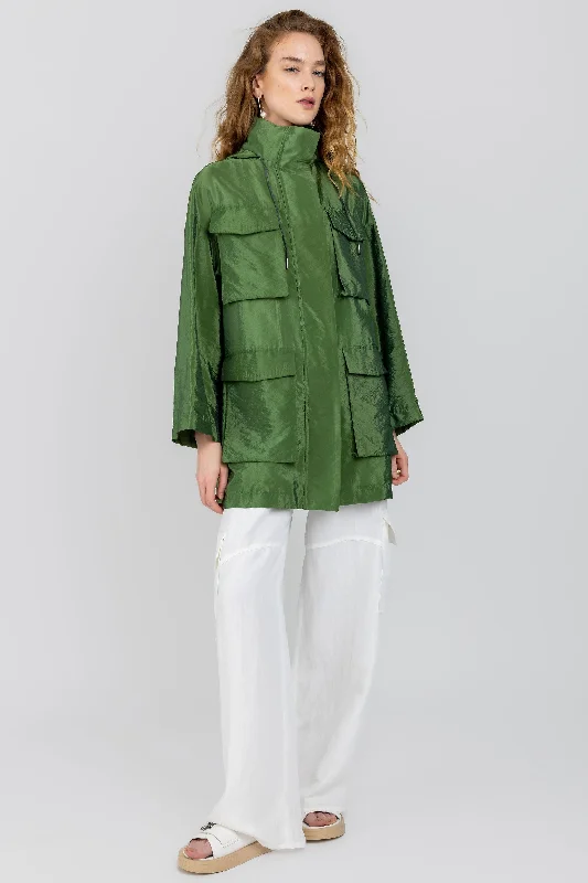 Safari Jacket in Algae Green