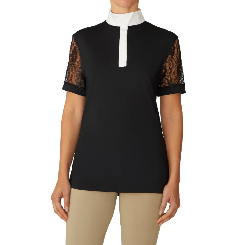 Women's Elegance Lace Show Shirt - Black