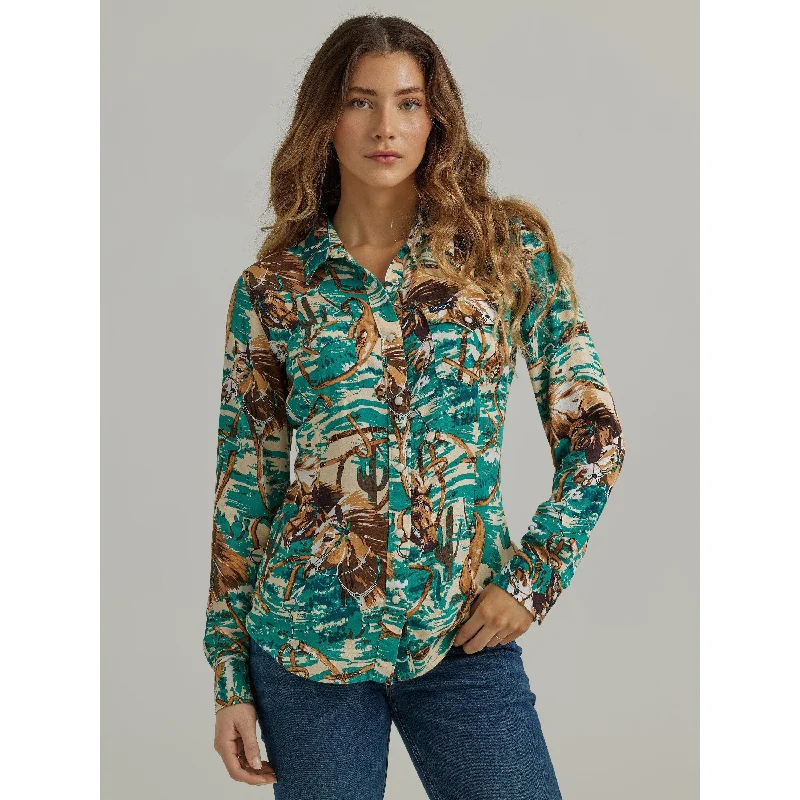 Wrangler Women's Retro Southwestern Snap Shirt