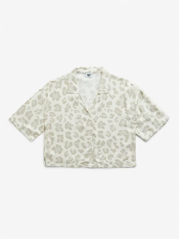 Y&F Kids Beige Animal Print Shirt