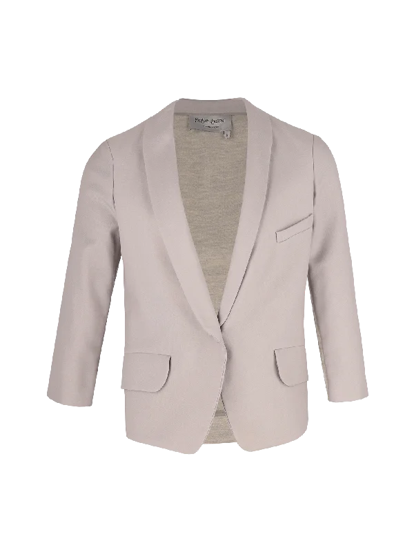 contrast texture blazer