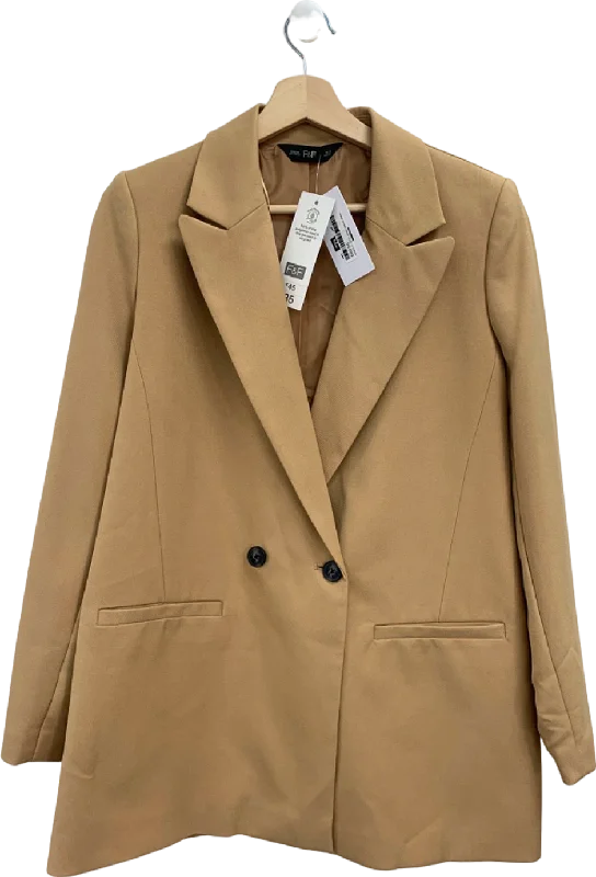 F&F Camel Double Breasted Blazer UK 10