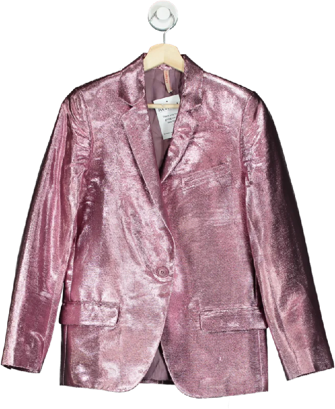 INDRESS Pink Metallic Blazer UK 6