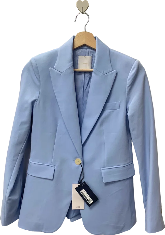 Mango Light Blue Regular Blazer EU 34