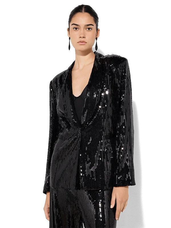 Olivia Black Sequin Blazer