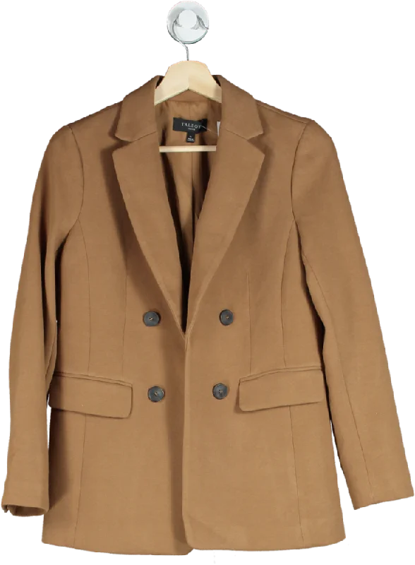 Talbots Camel Double-Breasted Blazer 0P