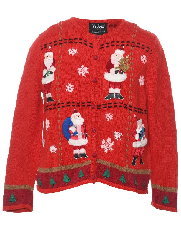 Santa Claus Christmas Cardigan - M