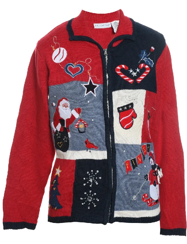 Snowman Christmas Cardigan - M