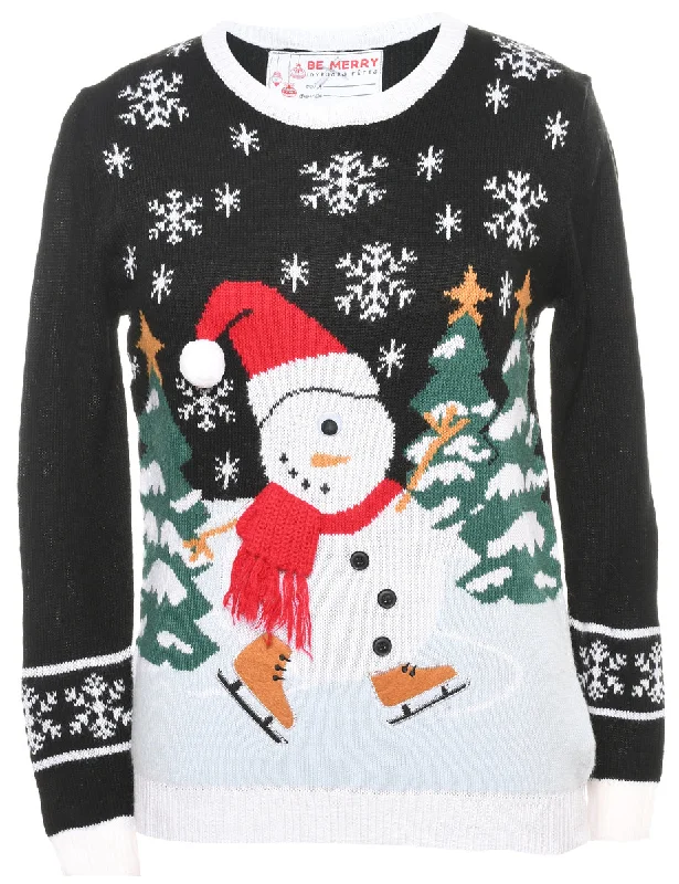 Snowman Christmas Cardigan - S