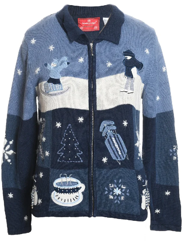 Snowman Christmas Cardigan - S