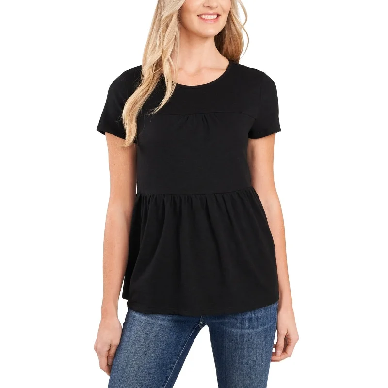 Cece Women's Short Sleeve Round Neck T-Shirt Black Size X-Small