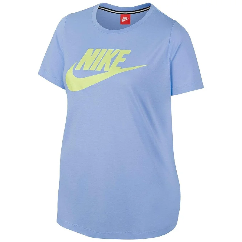 Nike Women's Plus Futura Fitness Short Sleeves T-Shirt Blue Size 2 Extra Large - XX-Large