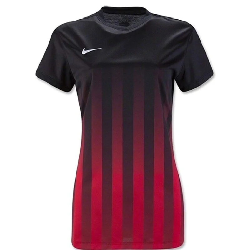 Nike Women's US Striped Division II Jersey T-Shirt Red/Black - Red