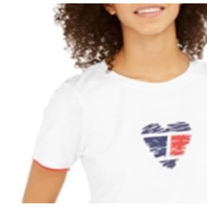 Tommy Hilfiger Women's Sport Graphic T-Shirt White Size Small