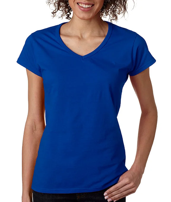 64V00L - Gildan Junior Fit Softstyle V-Neck T-Shirt | Royal