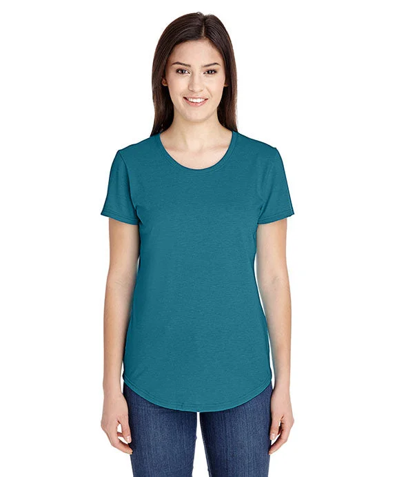 6750L - Gildan Ladies Tri-blend Scoop Neck T-Shirt | Heather Galapagos Blue