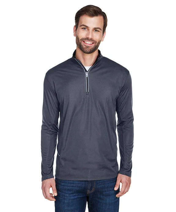 8230 - UltraClub Mens Cool & Dry Sport Quarter-Zip Pullover | Charcoal