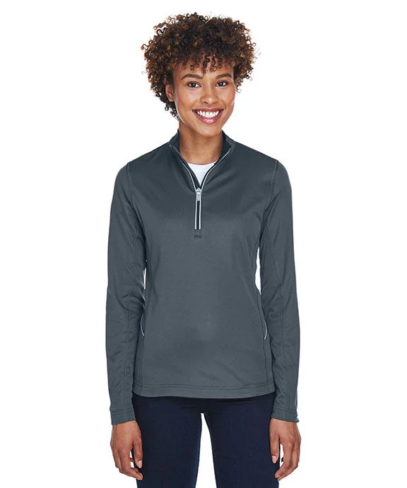 8230L - UltraClub Ladies Cool & Dry Sport Quarter-Zip Pullover | Charcoal