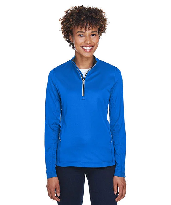 8230L - UltraClub Ladies Cool & Dry Sport Quarter-Zip Pullover | Kyanos Blue