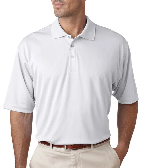 8405 - UltraClub Mens Cool & Dry Sport Polo Shirt | White