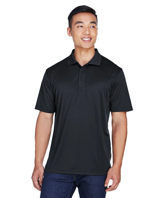 8405T - UltraClub Mens Tall Cool & Dry Sport Polo Shirt | Black