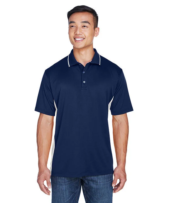 8406 - UltraClub Mens Cool & Dry Sport Two-Tone Polo Shirt | Navy/White