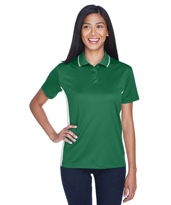 8406L - UltraClub Ladies Cool & Dry Sport Two-Tone Polo Shirt | Forest Green/White