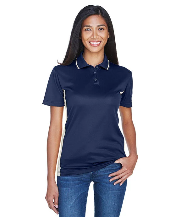 8406L - UltraClub Ladies Cool & Dry Sport Two-Tone Polo Shirt | Navy/White