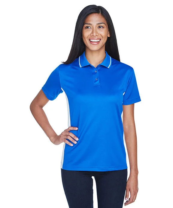 8406L - UltraClub Ladies Cool & Dry Sport Two-Tone Polo Shirt | Royal/White