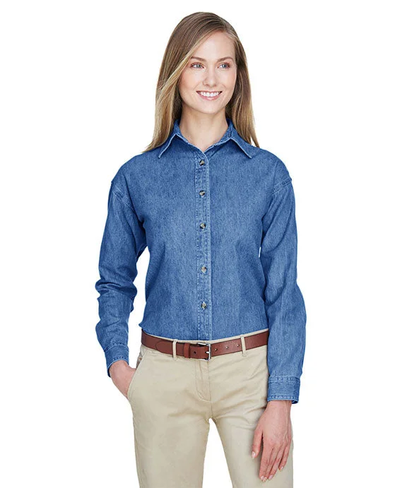 8966 - UltraClub Ladies Cypress Denim Shirt | Indigo