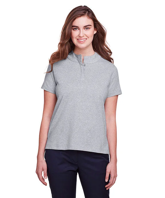 UC105W - UltraClub Ladies Lakeshore Stretch Cotton Performance Polo Shirt | Heather Grey