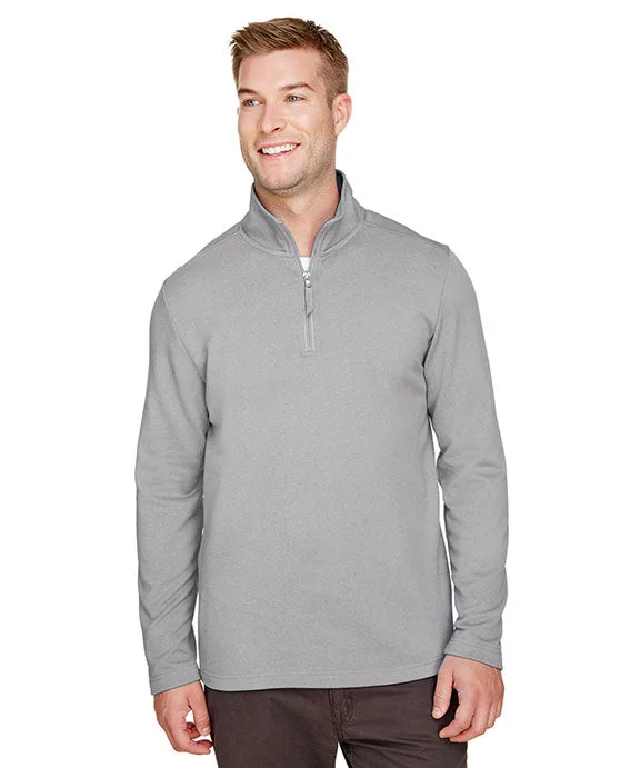 UC792 - UltraClub Mens Coastal Pique Fleece Quarter-Zip | Silver Heather