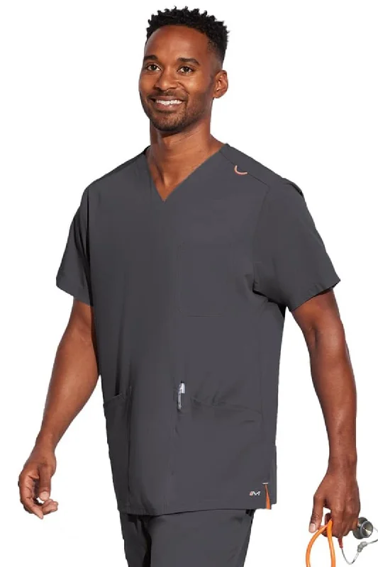 Barco Motion Unisex V-Neck Scrub Top | Pewter