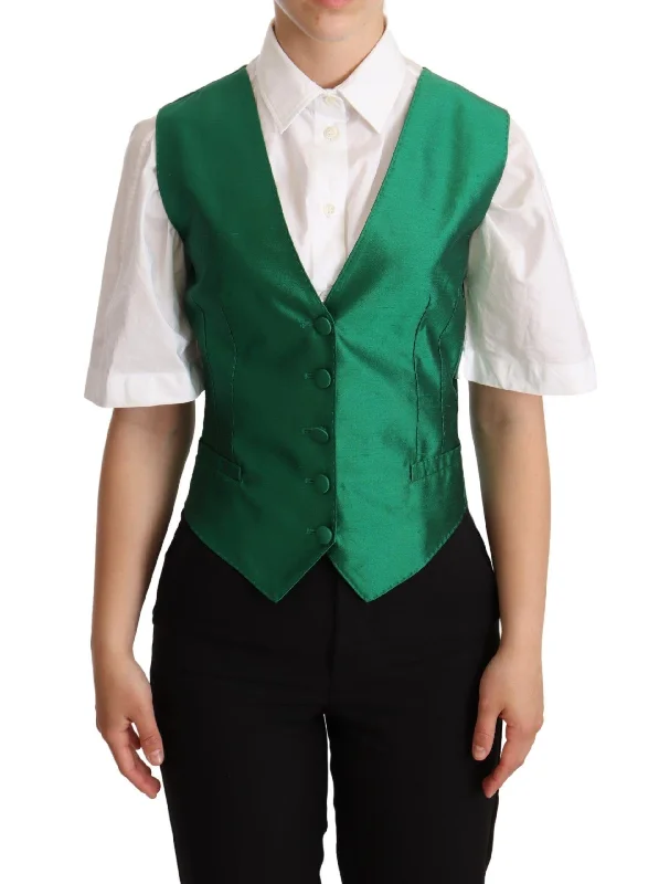 Dolce & Gabbana  Green Silk Vest for Women